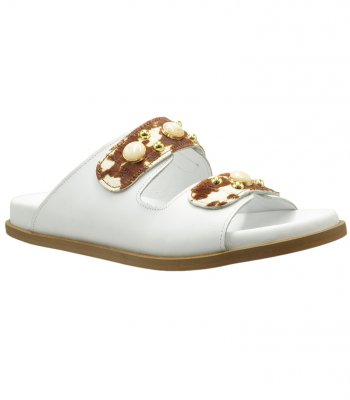 SANDAL U114-012 WHITE LEATHER 2