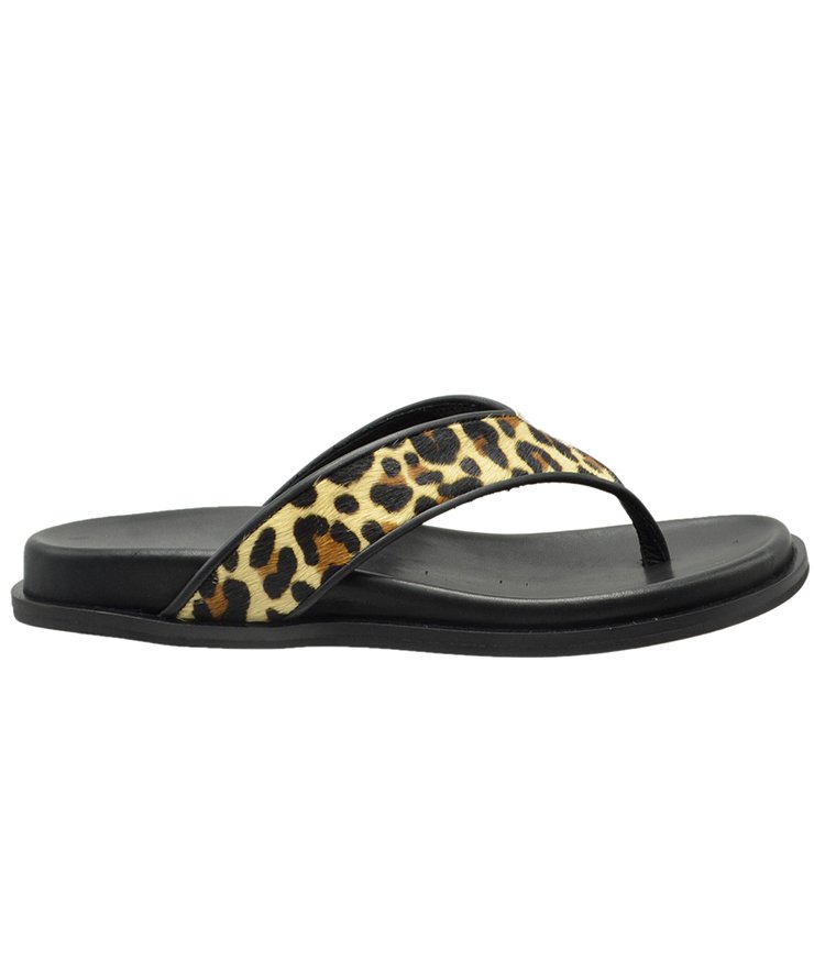 SANDAL U114-017 PONY LEOPARD LEATHER