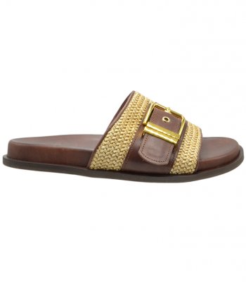 SANDAL U114-016 NATURAL RAFFIA 1