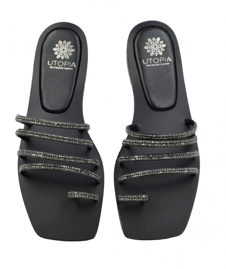 SANDAL U14-001 BLACK LEATHER