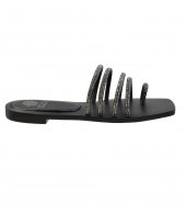 SANDAL U14-001 BLACK LEATHER 2