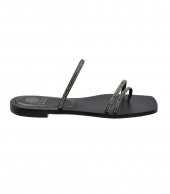 SANDAL U14-003 BLACK LEATHER 2