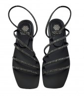 SANDAL U14-010 BLACK LEATHER 1