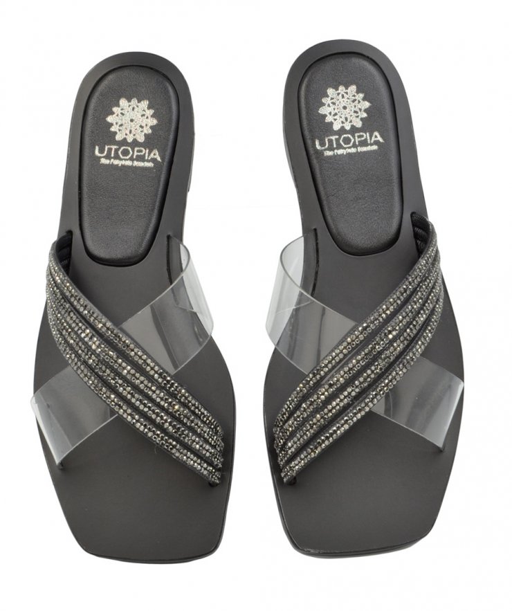 SANDAL U14-012 BLACK LEATHER